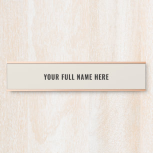 Personalised Name Door Sign Template Choose Colour