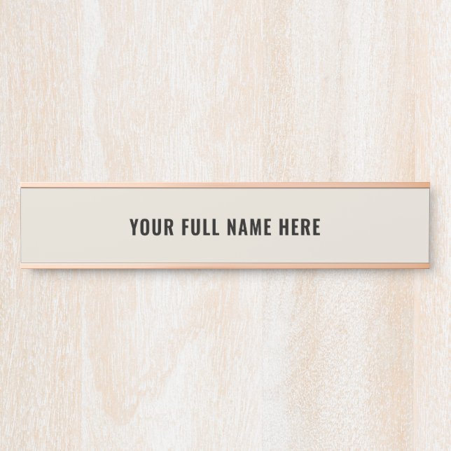 Personalised Name Door Sign Template Choose Colour (Front)
