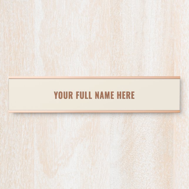 Personalised Name Door Sign Template Custom Colour (Front)