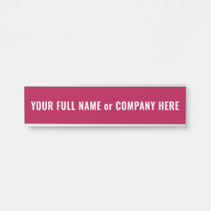 Personalised Name Door Sign Your Colours and Font