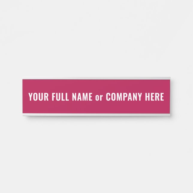 Personalised Name Door Sign Your Colours and Font (Front)