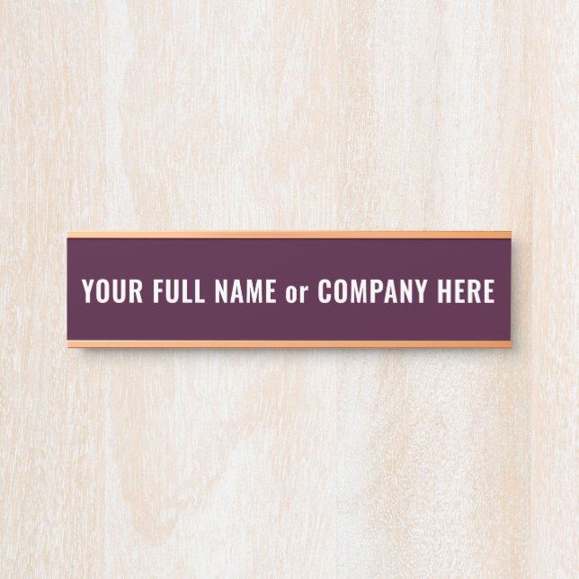 Personalised Name Door Sign Your Own Design (Front)