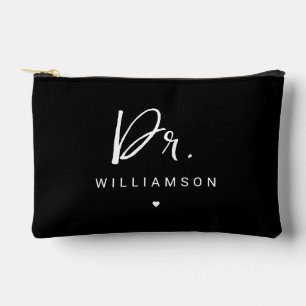 Personalised Name Dr Minimalist Doctor Accessory Pouch