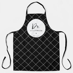 Personalised Name Dr Minimalist Doctor Graduation Apron