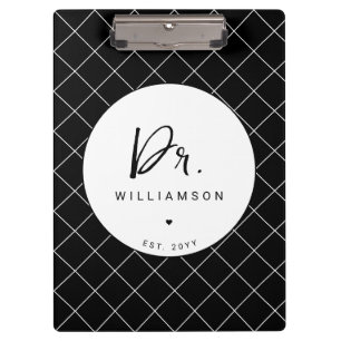 Personalised Name Dr Minimalist Doctor Graduation Clipboard