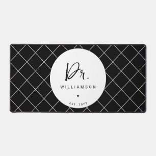 Personalised Name Dr Minimalist Doctor Graduation Desk Mat