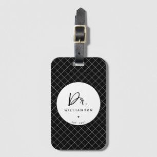 Personalised Name Dr Minimalist Doctor Graduation Luggage Tag
