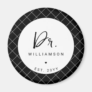 Personalised Name Dr Minimalist Doctor Graduation Magnet