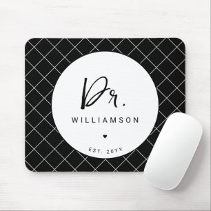 Personalised Name Dr Minimalist Doctor Graduation Mouse Mat