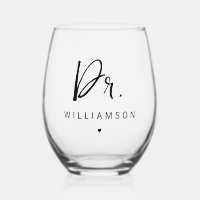 Personalised Name Dr Minimalist Doctor Graduation