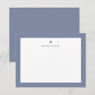 Personalised Name Dusty Blue Heart Card