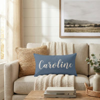 Personalised Name Dusty Blue Minimalist Script