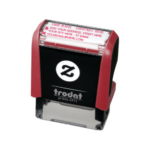 Personalised Name E-mail Address Self-inking Stamp