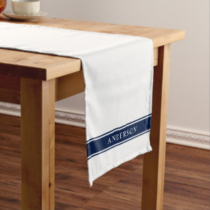 Personalised Name Editable Colour Stripes Long Table Runner