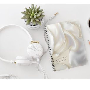 Personalised Name Elegant Mother of Pearl Notebook