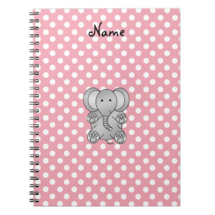 Personalised name elephant gifts notebook