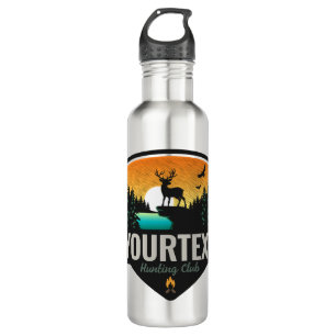 Personalised NAME Elk Hunting Wilderness Sunset 710 Ml Water Bottle