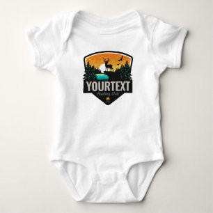 Personalised NAME Elk Hunting Wilderness Sunset Baby Bodysuit