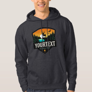 Personalised NAME Elk Hunting Wilderness Sunset Hoodie
