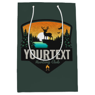 Personalised NAME Elk Hunting Wilderness Sunset Medium Gift Bag