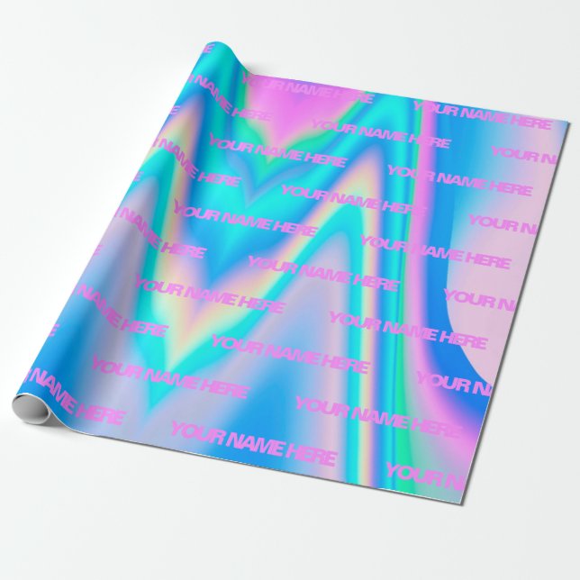 Personalised Name Fabolous Wrapping Paper (Unrolled)