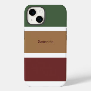 Personalised Name Fall Block Colours iPhone 14 Case