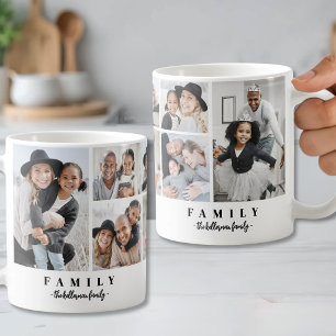 Personalised Name Family Photo Collage Coffee Mug