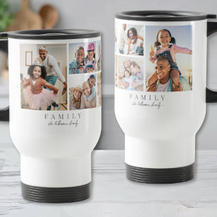 Personalised Name Family Photo Collage Travel Mug