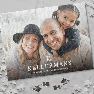 Personalised Name Family Photo Jigsaw Puzzle