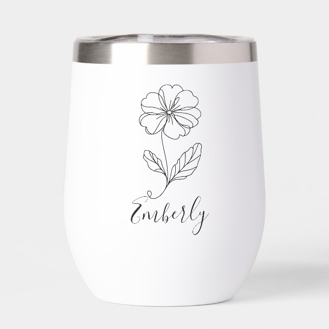 Personalised name February primrose Birth Flower  (Back)