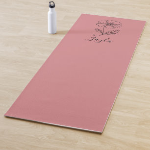 Personalised name February primrose Birth Flower Yoga Mat