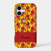Personalised name fireman flames pattern