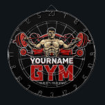 Personalised NAME Fitness Home GYM Weight Lifting  Dartboard<br><div class="desc">Personalised NAME Fitness Home GYM Weight Lifting design - Customise with your Name or Custom Text!</div>