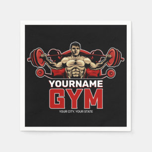 Personalised NAME Fitness Home GYM Weight Lifting  Napkin