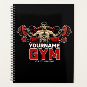 Personalised NAME Fitness Home GYM Weight Lifting Planner