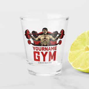 Personalised NAME Fitness Home GYM Weight Lifting  Shot Glass