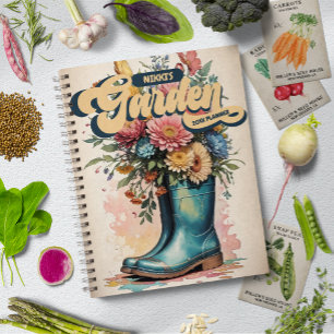 Personalised Name Floral Watercolor Garden Planner