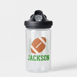 Personalised Name Football Jersey Number Water Bottle