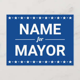 Personalised Name for Mayor Custom Text Election Postcard