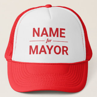 Personalised Name for Mayor Custom Text Election Trucker Hat