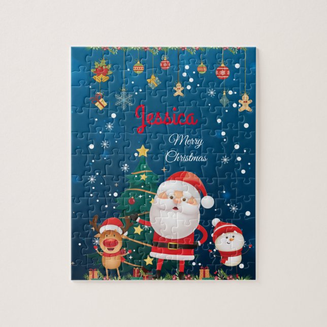 Personalised Name For Your Child, Santa Christmas  Jigsaw Puzzle (Vertical)