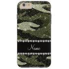 Personalised name forest green glitter camouflage