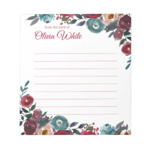 Personalised Name From The Desk Of Notepad
