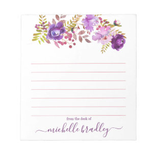 Personalised Name From The Desk Of Notepad
