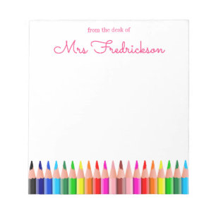Personalised Name From The Desk Of Notepad