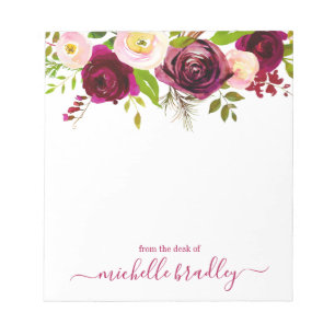 Personalised Name From The Desk Of Notepad