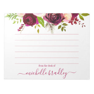 Personalised Name From The Desk Of Notepad