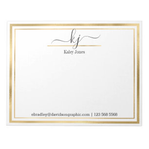 Personalised Name From The Desk Of Notepad