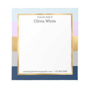 Personalised Name From The Desk Of Notepad