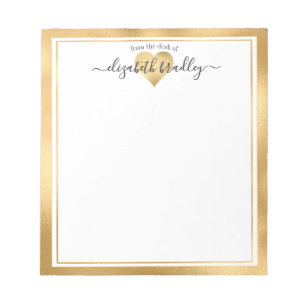 Personalised Name From The Desk Of Notepad